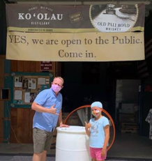 This barrel became the Riley's first rain barrel at a local preschool.